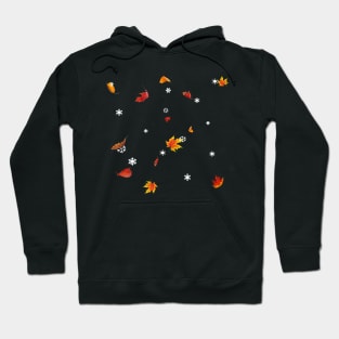 Snow and Leaves Falling From The Sky Hoodie